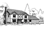 Contemporary House Plan Front of Home - Glennon Crest Tudor Style Home 085D-0304 - Search House Plans and More