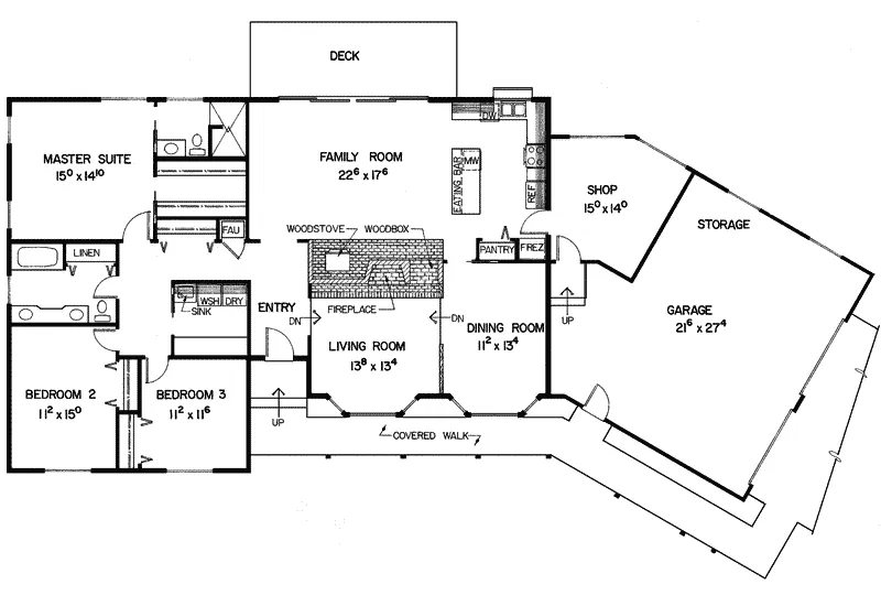 Traditional House Plan First Floor - Shadalane Walk Country Home 085D-0305 - Shop House Plans and More