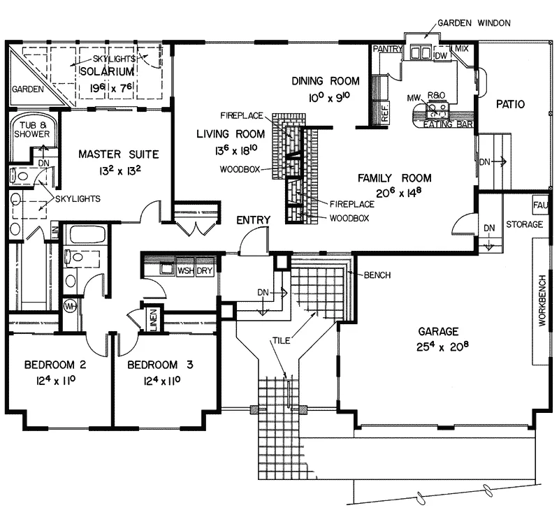 Contemporary House Plan First Floor - Covington Luxury Ranch Home 085D-0308 - Search House Plans and More
