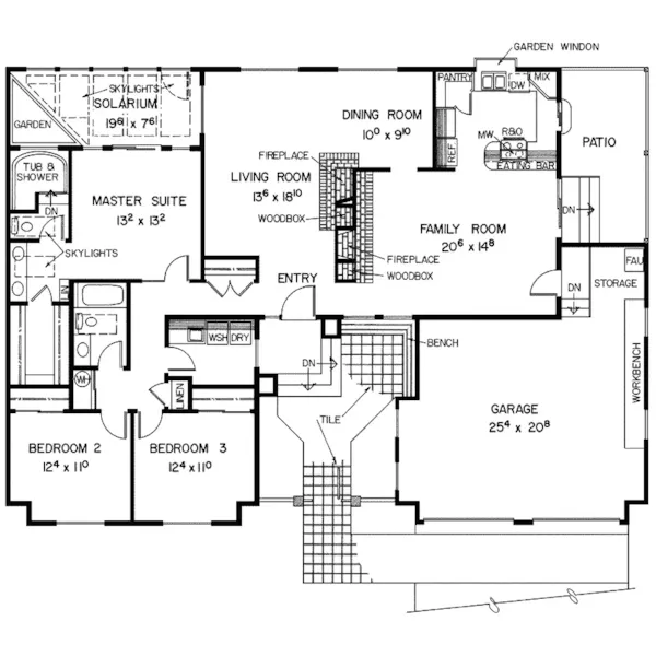 Ranch House Plan First Floor - Covington Luxury Ranch Home 085D-0308 - Search House Plans and More