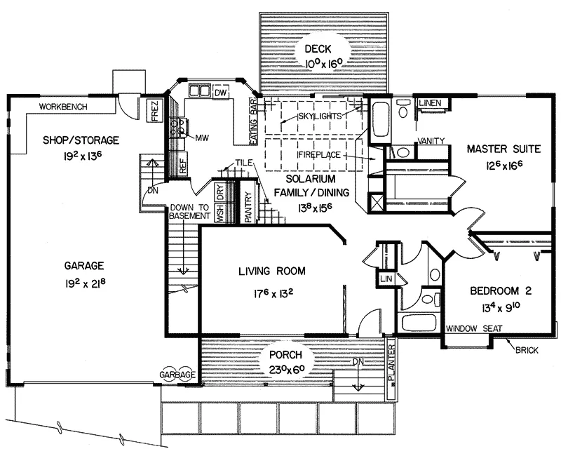 Country House Plan First Floor - Amberglow Country Ranch Home 085D-0310 - Search House Plans and More