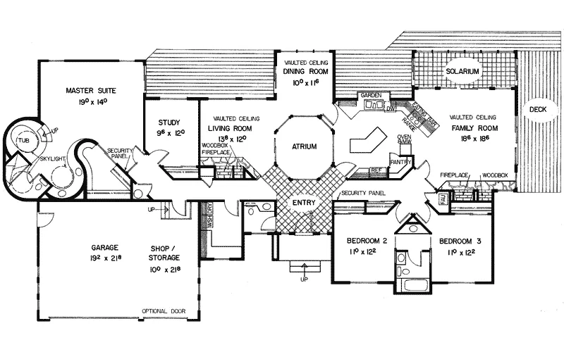 Contemporary House Plan First Floor - Rolling River Country Ranch Home 085D-0314 - Shop House Plans and More
