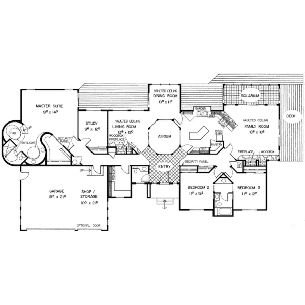 Traditional House Plan First Floor - Rolling River Country Ranch Home 085D-0314 - Shop House Plans and More