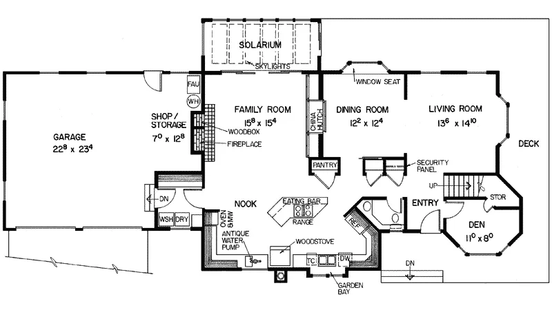 Tudor House Plan First Floor - Bynum Creek Victorian Home 085D-0318 - Search House Plans and More