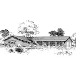 Traditional House Plan Front of Home - Greencrest Ranch Home 085D-0319 - Search House Plans and More