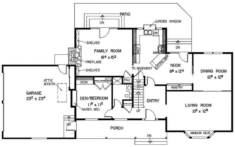 Farmhouse Plan First Floor - Willinghaven Traditional Home 085D-0320 - Shop House Plans and More