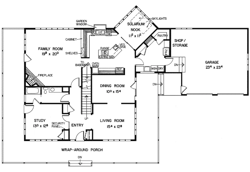 Traditional House Plan First Floor - Merrimack Country Home 085D-0321 - Shop House Plans and More