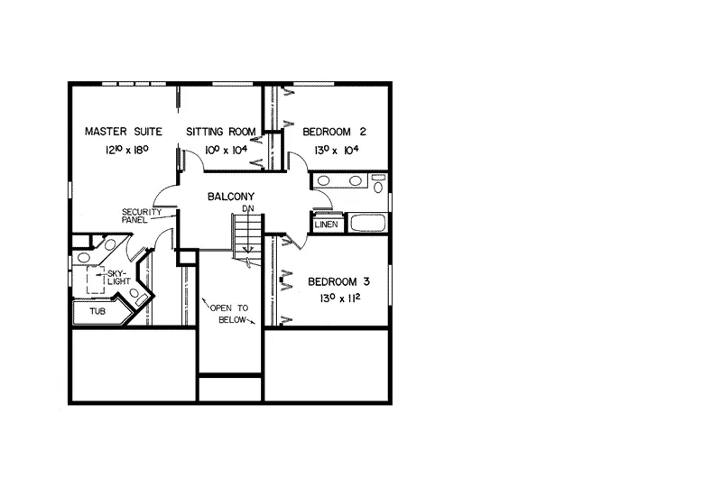 Country House Plan Second Floor - Merrimack Country Home 085D-0321 - Shop House Plans and More