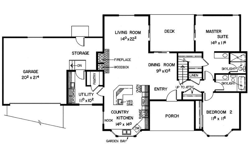 Ranch House Plan First Floor - Bearden Hollow Ranch Home 085D-0324 - Search House Plans and More
