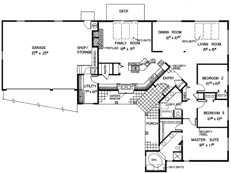 Traditional House Plan First Floor - Melia Ranch Home 085D-0325 - Shop House Plans and More