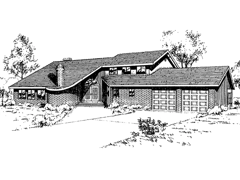 Traditional House Plan Front of Home - Mangrove Falls Contemporary Home 085D-0328 - Shop House Plans and More