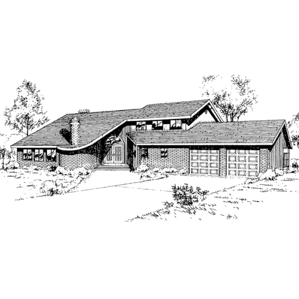 Traditional House Plan Front of Home - Mangrove Falls Contemporary Home 085D-0328 - Shop House Plans and More