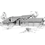 Traditional House Plan Front of Home - Mangrove Falls Contemporary Home 085D-0328 - Shop House Plans and More