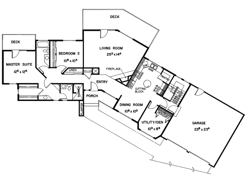 Traditional House Plan First Floor - Avaris Ranch Home 085D-0329 - Search House Plans and More