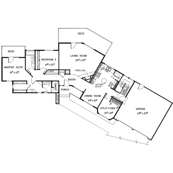 Traditional House Plan First Floor - Avaris Ranch Home 085D-0329 - Search House Plans and More