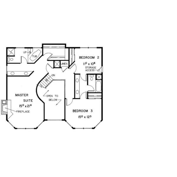 Country House Plan Second Floor - Clemens Creek Country Home 085D-0330 - Search House Plans and More