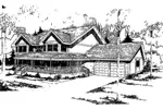 Farmhouse Plan Front of Home - Clemens Creek Country Home 085D-0330 - Search House Plans and More