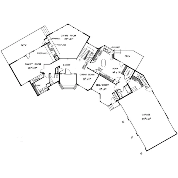 Luxury House Plan First Floor - Parsberg Tudor Style Home 085D-0331 - Shop House Plans and More