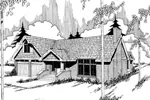 Contemporary House Plan Front of Home - Rabbit Run Rustic Ranch Home 085D-0334 - Shop House Plans and More