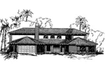 Southwestern House Plan Front of Home - Sexton Place Spanish Style Home 085D-0337 - Shop House Plans and More