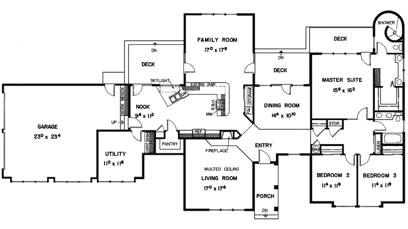 Tudor House Plan First Floor - Evans Spring Tudor Home 085D-0339 - Search House Plans and More
