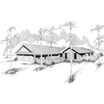 Ranch House Plan Front of Home - Melvyn Rustic Ranch Home 085D-0343 - Shop House Plans and More