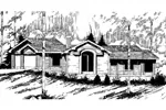 Ranch House Plan Front of Home - Van Gogh Ranch Home 085D-0344 - Shop House Plans and More
