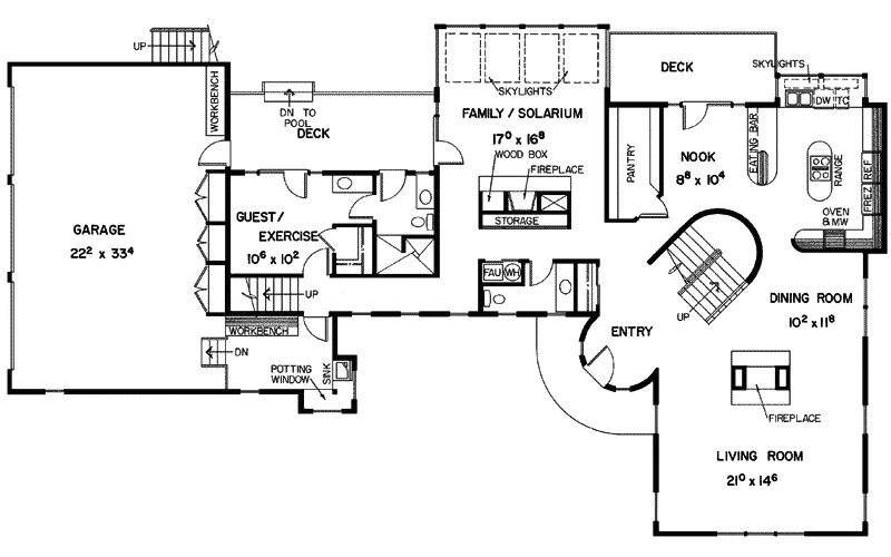 Tudor House Plan First Floor - Collins Hollow Luxury Home 085D-0346 - Search House Plans and More