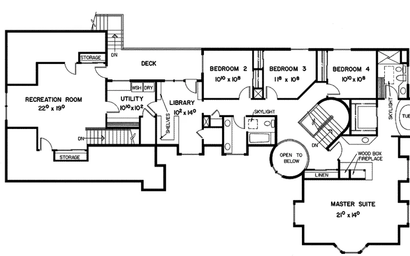 Contemporary House Plan Second Floor - Collins Hollow Luxury Home 085D-0346 - Search House Plans and More