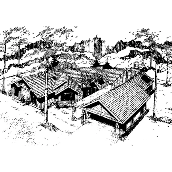 Mountain House Plan Front of Home - Arturo Ranch Home 085D-0355 - Search House Plans and More