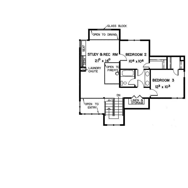 European House Plan Second Floor - Mulberry Forest Country Home 085D-0356 - Shop House Plans and More