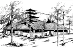 Traditional House Plan Front of Home - Mulberry Forest Country Home 085D-0356 - Shop House Plans and More
