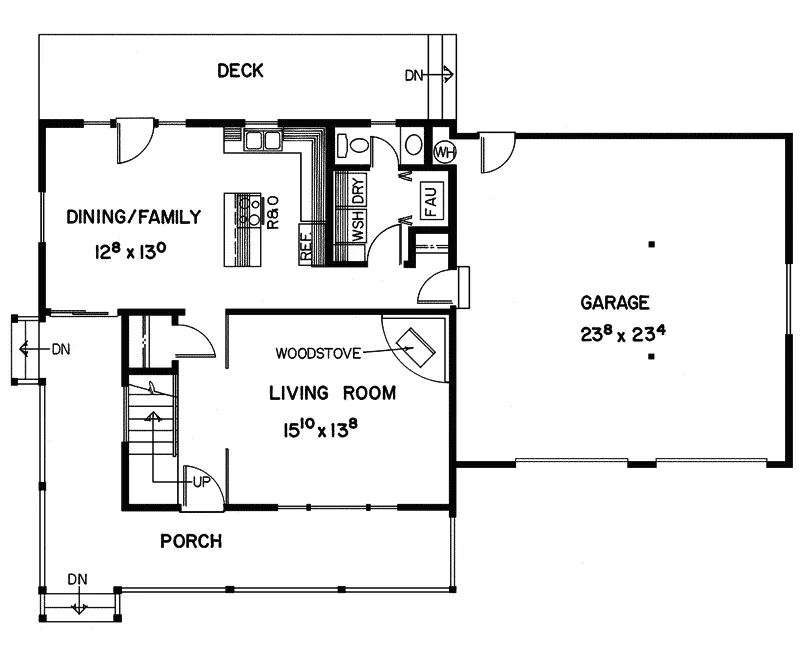 Contemporary House Plan First Floor - Montclair Rustic Home 085D-0357 - Shop House Plans and More