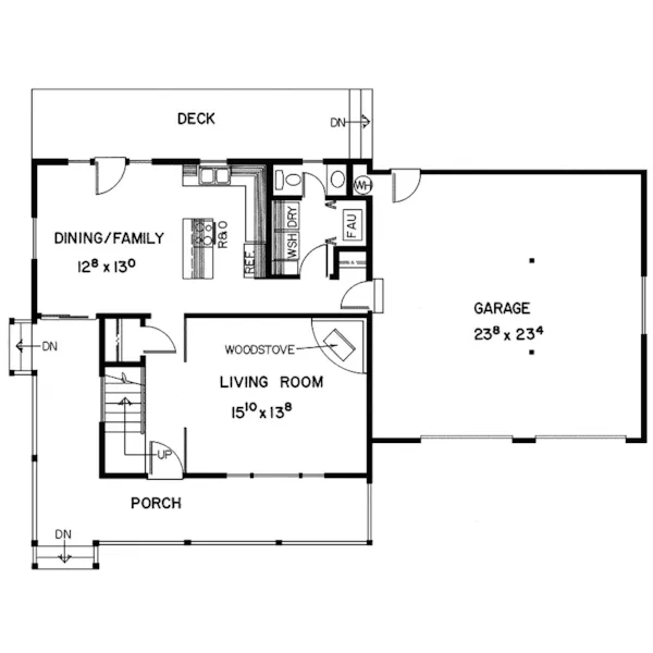 Contemporary House Plan First Floor - Montclair Rustic Home 085D-0357 - Shop House Plans and More