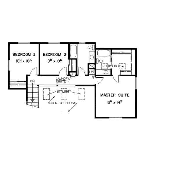 Contemporary House Plan Second Floor - Montclair Rustic Home 085D-0357 - Shop House Plans and More