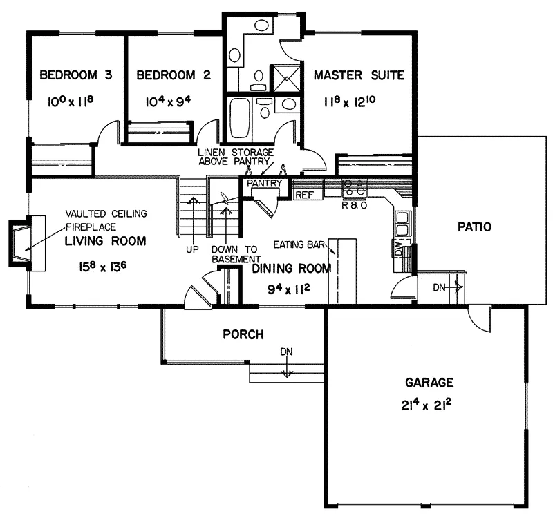 Country House Plan First Floor - Castlereagh Traditional Home 085D-0359 - Search House Plans and More