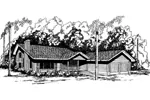 Ranch House Plan Front of Home - Castlereagh Traditional Home 085D-0359 - Search House Plans and More
