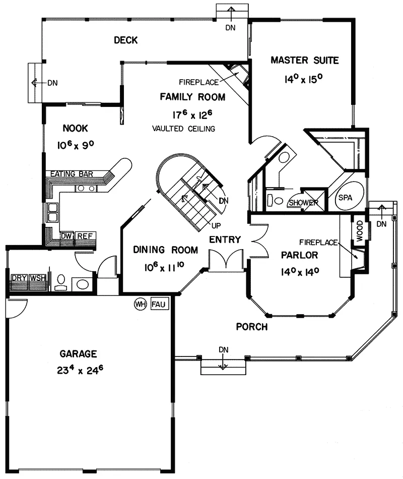 Country House Plan First Floor - Pepperdine Farmhouse 085D-0362 - Shop House Plans and More