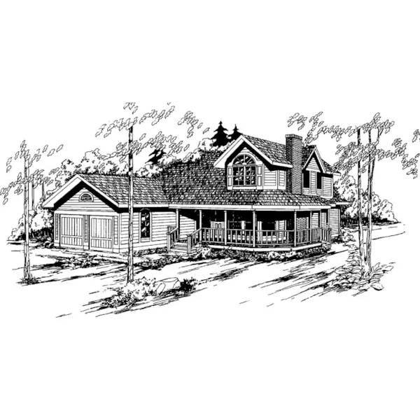 Traditional House Plan Front of Home - Pepperdine Farmhouse 085D-0362 - Shop House Plans and More