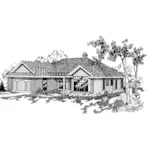 Traditional House Plan Front of Home - Fourche Creek Traditional Home 085D-0364 - Search House Plans and More