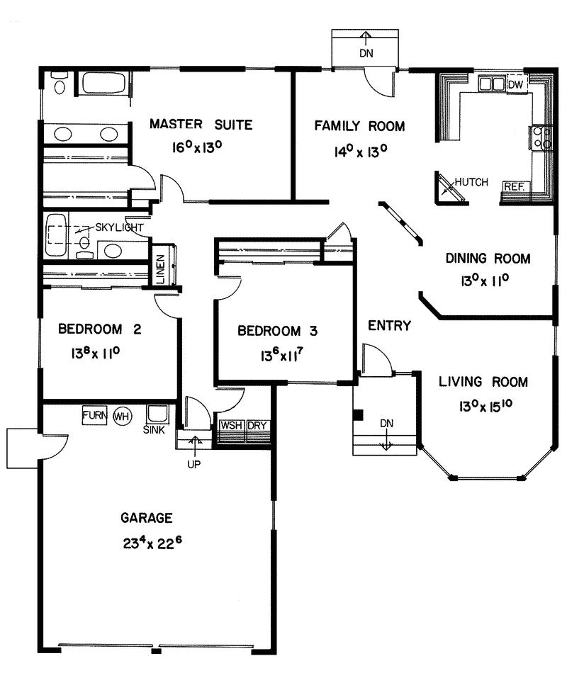 Contemporary House Plan First Floor - Valvero Ranch Home 085D-0365 - Shop House Plans and More