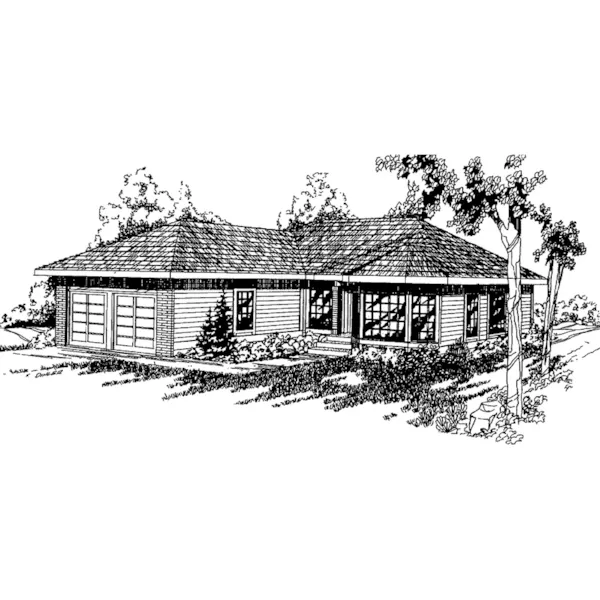 Ranch House Plan Front of Home - Valvero Ranch Home 085D-0365 - Shop House Plans and More