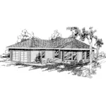 Ranch House Plan Front of Home - Valvero Ranch Home 085D-0365 - Shop House Plans and More