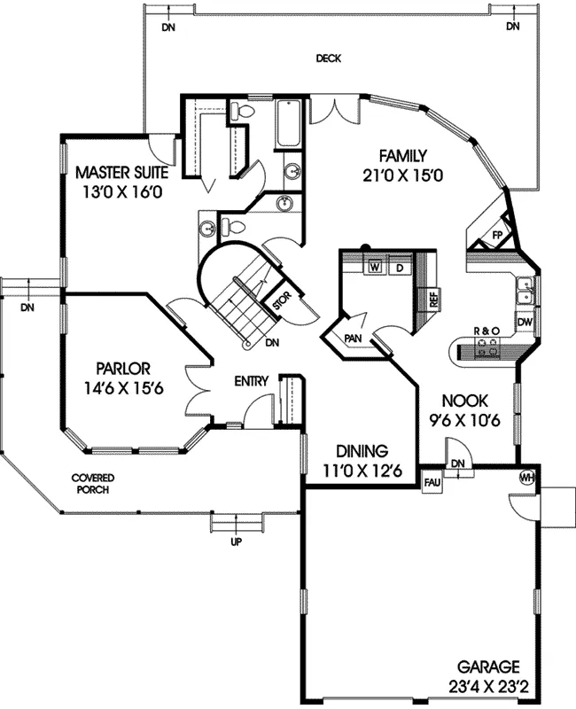 Country House Plan First Floor - Partridge Berry Farmhouse 085D-0366 - Shop House Plans and More