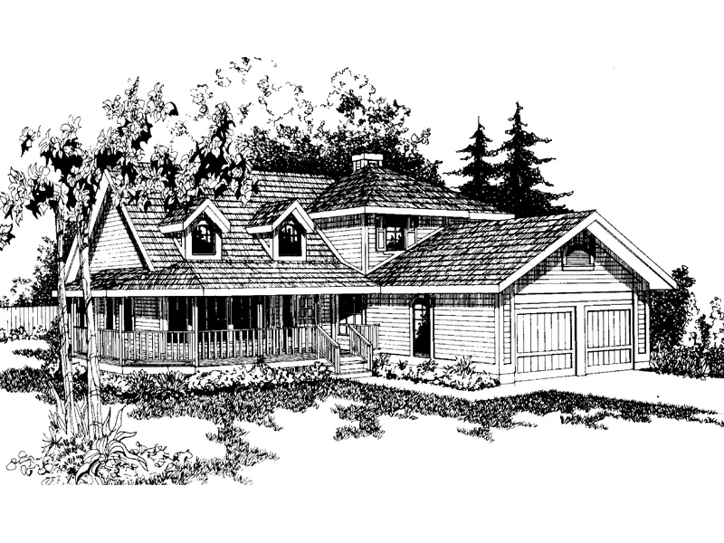 Country House Plan Front of Home - Partridge Berry Farmhouse 085D-0366 - Shop House Plans and More