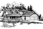 Farmhouse Plan Front of Home - Partridge Berry Farmhouse 085D-0366 - Shop House Plans and More