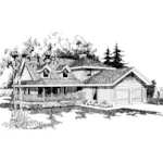 Farmhouse Plan Front of Home - Partridge Berry Farmhouse 085D-0366 - Shop House Plans and More