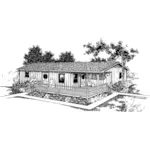 Ranch House Plan Front of Home - Madison Ferry Rustic Home 085D-0368 - Shop House Plans and More