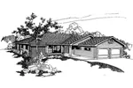 Ranch House Plan Front of Home - Lisa Maria Ranch Home 085D-0370 - Shop House Plans and More