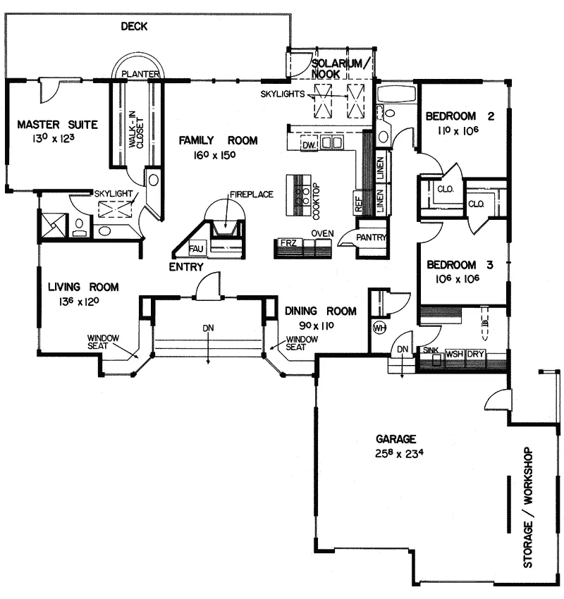 Traditional House Plan First Floor - Rollingwood Ranch Home 085D-0371 - Shop House Plans and More